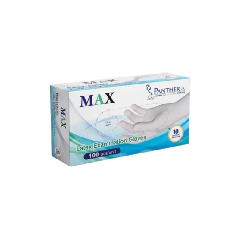 Max Latex Examination Gloves Powdered Small White