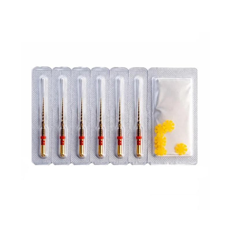 Blu B Flex Gold Blister Rotary Files Refill 6 Files #25-04 - 25 mm