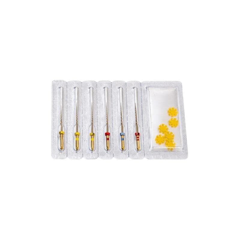 5 x Blu B Flex Gold Blister Rotary Files Assorted 17-15-20-25-30-25 L 25 mm + 1 Free